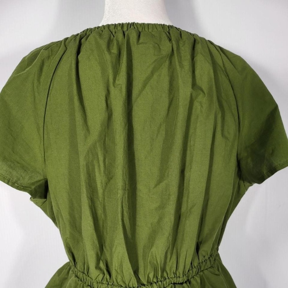 Universal Thread Women's Flutter Short Sleeve Blouse InGreen Ruffled Women's Top - Picture 4 of 8